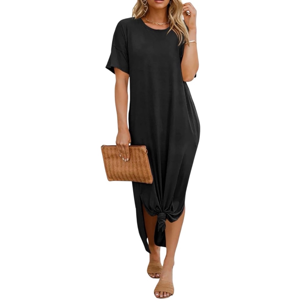 EUC Dyexces Short Sleeve Maxi Dress - Picture 3 of 12